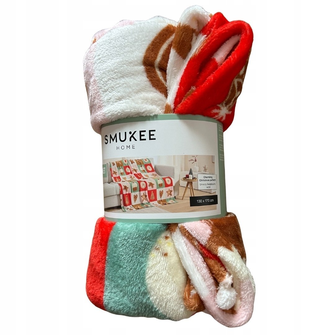 Świąteczny koc 130x170 cm Pierniczki