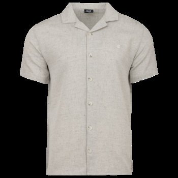 Koszula męska z krótkim rękawem beżowa