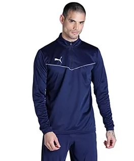 Koszulki i topy damskie - Puma Męska teamRISE 1/4 Zip Top koszulka, paw biały, XL 657394 - grafika 1