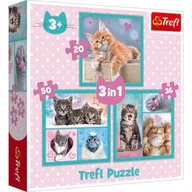 Puzzle - Puzzle 3w1 20+50+36 el. Słodkie zwierzaki Trefl - miniaturka - grafika 1