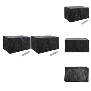 vidaXL Pokrowce na meble ogrodowe 2 szt. 8 oczek 180x70x90 cm - Pokrowce ochronne na meble ogrodowe - Pokrowce na meble ogrodowe - miniaturka - grafika 1