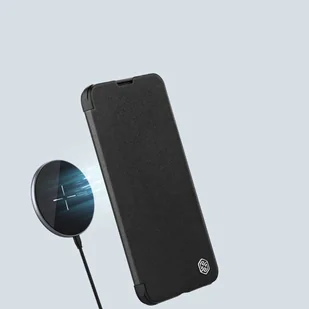 Nillkin Qin Leather Pro Case etui iPhone 14 Plus osłona na aparat kabura pokrowiec obudowa z klapką zielony - Etui i futerały do telefonów - miniaturka - grafika 16