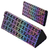 Akcesoria do okularów - Etui na okulary składane w trójkąt wzór serduszka ET-132 czarne - miniaturka - grafika 1