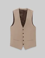 Kamizelki męskie - Kamizelka orciano beżowy slim fit - miniaturka - grafika 1