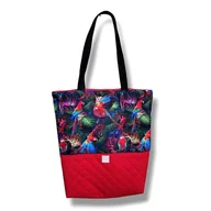 Torebki damskie - Torba shopper na zakupy wodoodporna shopperka torba na ramię papugi - miniaturka - grafika 1