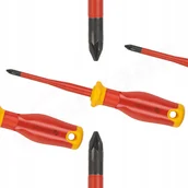 Śrubokręty - GTV Wkrętak krzyżowy PZ2 Gtv HT1S969-1 100mm 1000V SLIM CrMo - miniaturka - grafika 1