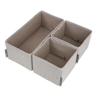 Pudła i pojemniki do przechowywania - Zestaw 3 beżowych organizerów Bigso Box of Sweden Drawer - miniaturka - grafika 1