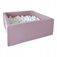 Suche baseny - Suchy basen z piłeczkami 400szt kwadrat puder róż - DOWOLNY MIX - miniaturka - grafika 1