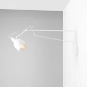 Lampy ścienne - MLAMP Kinkiet LAMPA ścienna 1002C/D ADX metalowa OPRAWA regulowana na wysięgniku biała 1002C/D - miniaturka - grafika 1