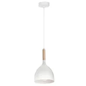 Lampy sufitowe - Luminex Noak wood 1194 lampa wisząca zwis 1x60W E27 biały / brązowy - miniaturka - grafika 1