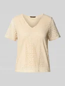 Koszulki i topy damskie - T-shirt o kroju regular fit z efektem podpalania model ‘MAYA’ - miniaturka - grafika 1