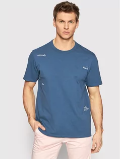 Koszulki męskie - Benetton United Colors Of T-Shirt 3BL0U100O Niebieski Regular Fit - grafika 1