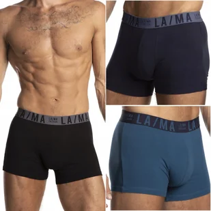 BOKSERKI MĘSKIE Lama 1048SZG dopasowane szorty BAWEŁNA 3 PARY - XL - Majtki męskie - miniaturka - grafika 1