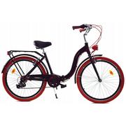 Rowery - Dallas Bike Składak Alu 7Spd 26 cali Czarny z Czerwonym - miniaturka - grafika 1