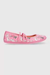 Buty dla dziewczynek - Camper baleriny skórzane dziecięce kolor różowy - grafika 1