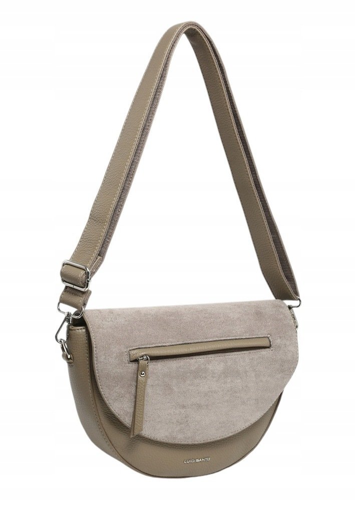 Elegancka Listonoszka Torebka Damska Beżowa LUIGISANTO HS0506-2 Taupe