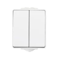 Wyłączniki światła i elektryczne - Efapel Włącznik schodowy PODWÓJNY BIAŁY IP65 WATERPROOF - miniaturka - grafika 1