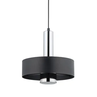 Wisząca lampa Rif 40715 Sigma krążek do salonu czarna srebrna - Lampy sufitowe - miniaturka - grafika 1