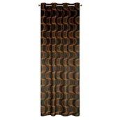 Zasłony - Zasłona Welwetowa Na Przelotkach Pola 140X250 Czarna + Ruda - miniaturka - grafika 1