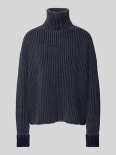 Sweter z dzianiny z golfem - Swetry damskie - miniaturka - grafika 1