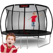 Trampoliny - Trampolina ogrodowa dla dzieci Premium z siatką wewnętrzną Neo-Sport 374cm 12ft - miniaturka - grafika 1