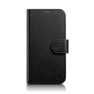 Etui i futerały do telefonów - iCarer Wallet Case 2in1 etui iPhone 14 Plus skórzany pokrowiec z klapką Anti-RFID czarny (WMI14220727-BK) - miniaturka - grafika 1