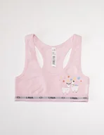 Majtki dla dzieci - Top dziewczęcy z bawełny jersey - LA/MA - miniaturka - grafika 1