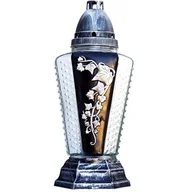 Lampiony i znicze - Znicz szklany 31,5 cm Z-42 srebrny - miniaturka - grafika 1