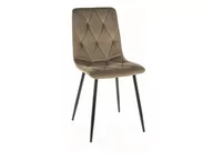 Krzesła - Krzesło tapicerowane TOM VELVET oliwkowe welurowe SIGNAL - miniaturka - grafika 1
