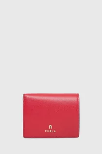 Portfele - Furla portfel skórzany damski kolor czerwony - grafika 1