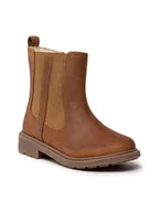 Buty dla dziewczynek - Clarks Kozaki Astrol Orin T 261541686 Brązowy - miniaturka - grafika 1