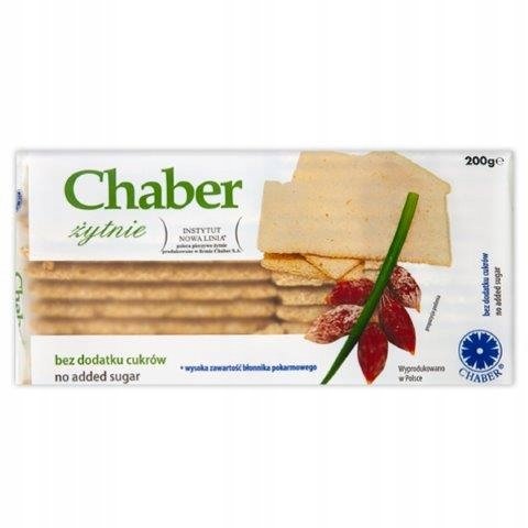Chaber Pieczywo chrupkie żytnie bez cukru 200 g