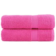 Ręczniki - vidaXL Ręczniki premium SOLUND, 2 szt., różowe, 70x140 cm, 600 g/cm² - miniaturka - grafika 1