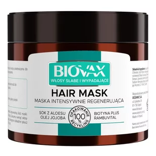 Lbiotica BIOVAX Maseczka regenerująca do włosów słabych ze skłonnością do wypadania 250ml - Maski do włosów - miniaturka - grafika 1