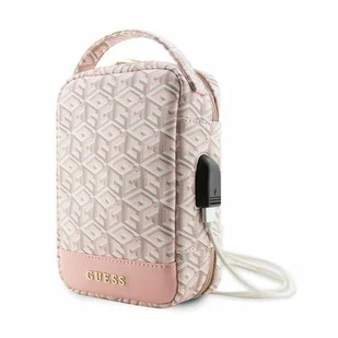 Guess Torba GUHBHGCFSEP Organizer różowy/pink GCube Stripe - Torby na laptopy - miniaturka - grafika 3