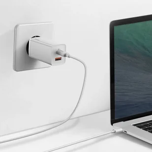 Baseus GaN2 Lite szybka ładowarka sieciowa 65W USB / USB Typ C Quick Charge 3.0 Power Delivery (azotek galu) biały (CCGAN2L-B02) - Ładowarki do telefonów - miniaturka - grafika 10