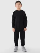 Bluzy dla chłopców - Dres chłopięcy, czarny, 4F - miniaturka - grafika 1