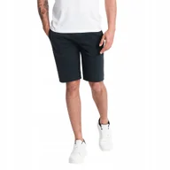 Spodenki męskie - Szorty męskie dresowe 100% bawełna BASIC czarne Ombre OM-SRBS-0149 V9 r M - miniaturka - grafika 1