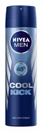 Dezodoranty i antyperspiranty męskie - Nivea Cool Kick, antyperspirant spray męski, 150 ml - miniaturka - grafika 1