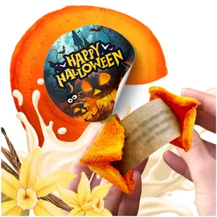 Ciasteczko z Wróżbą zabawa na Halloween Magia Losu Upominek dla Gości 1 szt - Pieczywo chrupkie - miniaturka - grafika 1