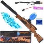 Zabawki militarne - DUŻY KARABIN AUTOMAT GIWERA STRZELBA ELEKTRYCZNA KULKI ŻEL-WODNE ORBEEZ - miniaturka - grafika 1