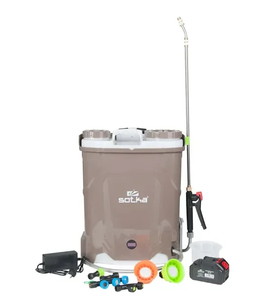 Opryskiwacz akumulatorowy 18L Sotka 18V4Ah Li-ion PRO 6 dysz, teleskop