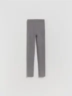 Swetry dla dziewczynek - Reserved - Dzianinowe legginsy z wiskozą - ciemnoszary - miniaturka - grafika 1