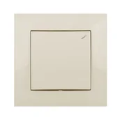 Wyłączniki światła i elektryczne - ELEKTRO - PLAST Włącznik schodowy CARLA kremowy ELEKTRO - PLAST - miniaturka - grafika 1