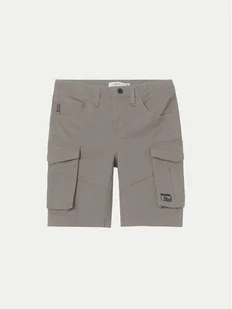 NAME IT Szorty materiałowe 13198124 Szary Regular Fit - Spodenki damskie - miniaturka - grafika 1