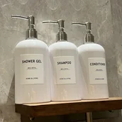 Pozostałe akcesoria kosmetyczne - TEMU Zestaw Trzech Butelek 500ml z Blokadą Światła, Duża Pojemność, Stylowy Design – Idealne do Szamponu, Odżywki i Żelu pod Prysznic – Doskonałe do - miniaturka - grafika 1