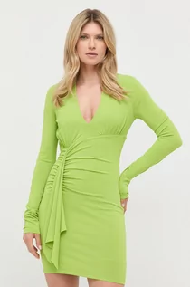 Sukienki - Patrizia Pepe sukienka kolor zielony mini dopasowana - grafika 1