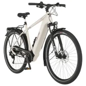 Rowery elektryczne - Rower elektryczny FISCHER Viator 7.0i D18 28 cali damski Kremowy | Bezpłatny transport - miniaturka - grafika 1