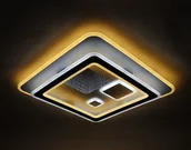 Lampy sufitowe - Hanging LED lamp BALTIK GAISMA, 2x119W, 2700-6400K, 2x 5146 lm, 58.5x58.5x6.5cm, with remote control - miniaturka - grafika 1