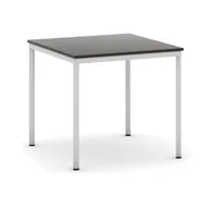Stoły - B2B Partner Stół do jadalni 800 x 800 mm, blat wenge, nogi jasnoszare 555679 - miniaturka - grafika 1